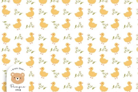 Baby Duck Seamless Patterns – A Versatile Design Solution for Creative Projects