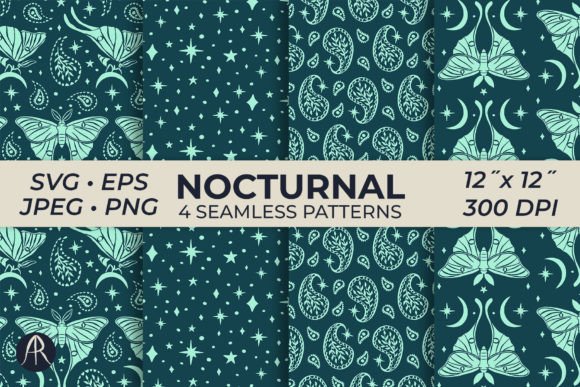 Celestial Luna Moths Paisley Patterns: A Timeless Design for Creative Projects