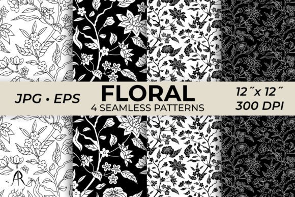 Indian Floral Chintz 4 Seamless Patterns: A Strategic Design Asset for Creative and Commercial Use