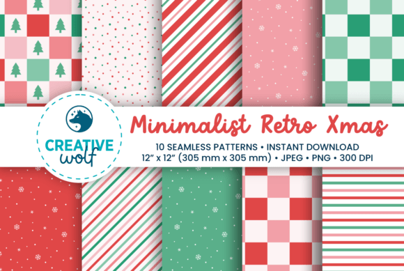 Minimalist Retro Christmas Patterns: A Timeless Design Choice for the Modern Creator
