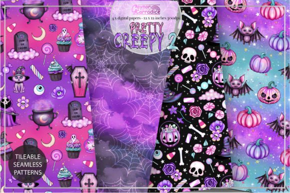 Pastel Goth Seamless Patterns