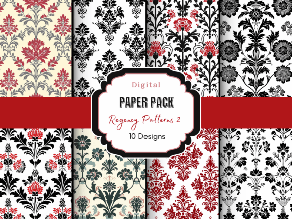 Regency 2 Patterns Digital Paper: A Versatile Tool for Modern Creatives