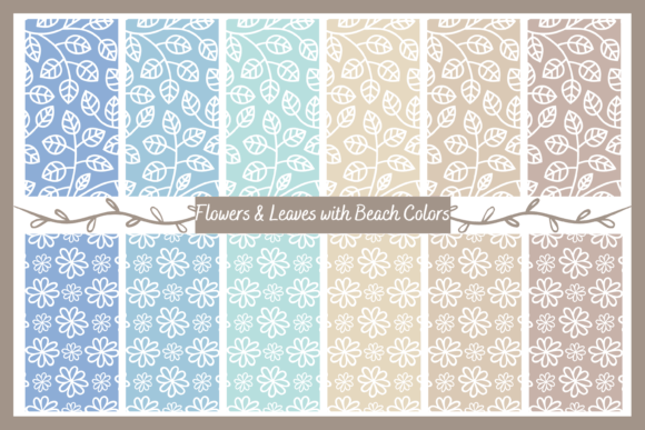 Seamless Flowers and Leaves Patterns: A Versatile Digital Paper Collection