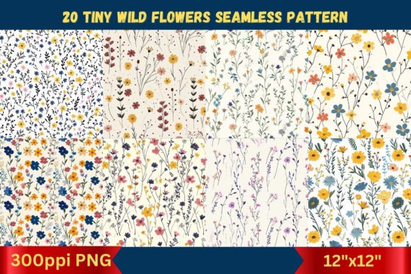 Tiny Wild Flowers Seamless Patterns: A Whimsical Addition to Your Creative Projects