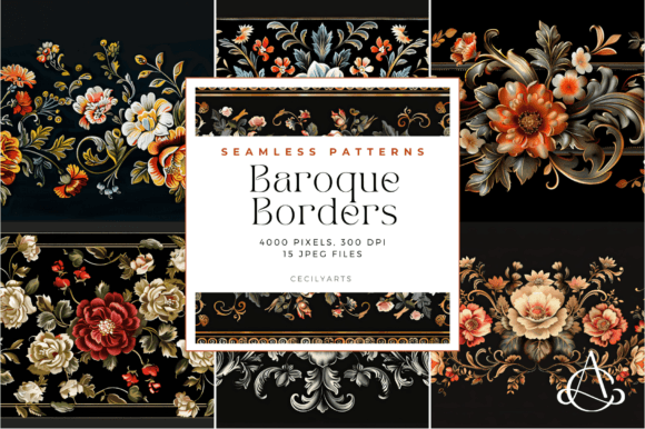 Unlocking Creativity with Baroque Borders Seamless Patterns: A Digital Paper Collection for Modern Crafters